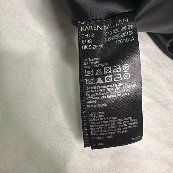 NEW Karen Millen Black Sweetheart Neckline Midi length Dress New with Tags Sz 12 - Picture 4 of 15